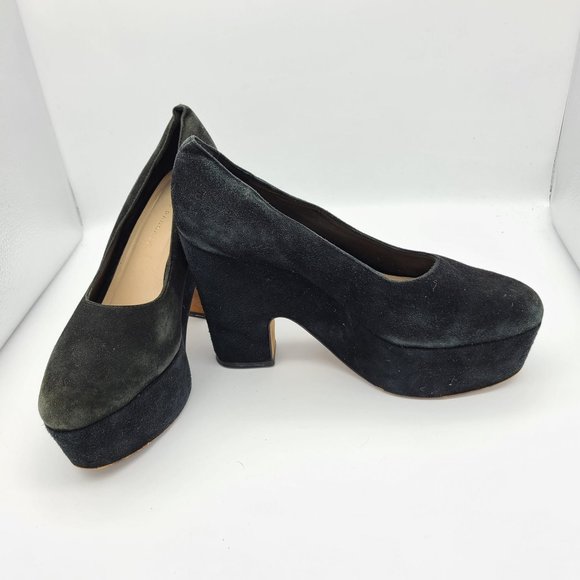Loeffler Randall Black Suede Platform Heels - Picture 3 of 7